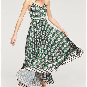 Milly Green and Black Maxi Dress